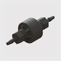 Polysulfone Bodied Check Valve, (Black Housing), Internal Silicone Disc, 1.6mm (1/16"), ID Tube, Cracking Pressure < 10" H2O