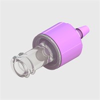 ISO 80369-7 Check Valve, 3/32" Barb to Female Luer Lock, ABS Body with Polystyrene & Silicone Disc