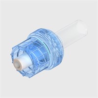 MABS Luer Check Valve with TPE Taper, Silicone Disc, 4.1mm Bond-In Port to Male Luer Lock, 0.2 Bar Cracking Pressure