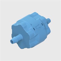 Modular Blue Check Valve, Buna-N (Nitrile) Seals, 1/8" Barb Input and Output, Cracking Pressure 3 psi