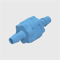 Modular Blue Check Valve, Buna-N (Nitrile) Seals, 1/4" Barb Input and Output, Cracking Pressure 3 psi