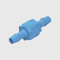 Modular Blue Check Valve, Buna-N (Nitrile) Seals, 5/16" Barb Input and Output, Cracking Pressure 3 psi