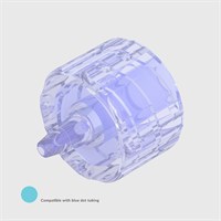 Radiation Stable Polycarbonate Luer, 1/16" (1.6mm) ID Tube to Male Luer Lock - Compatible With Blue Dot Tubing