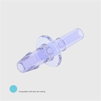 Lipid Resistant Radiation Stable Polycarbonate Rotating Luer, 5/32" (4.0mm) ID Tube to Male Slip Luer - Compatible With Blue Dot Tubing