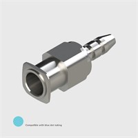 Nickel Plated Brass Luer, Female Slip Luer to 1/16" (1.6mm) ID Tube - Compatible With Blue Dot Tubing