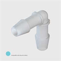 Kynar Equal Elbow Connector, 1/4" (6.4mm) ID Tube - Compatible With Blue Dot Tubing - IMPORTANT - Contact us for other material options