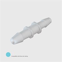 Kynar Reducing Straight Connector, 3/16" (4.8mm) ID Tube to 5/32" (4.0mm) ID Tube - Compatible With Blue Dot Tubing - IMPORTANT - Contact us for other material options