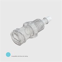 ISO 80369-7 Animal Free Polypropylene Panel Mount Luer, Female Luer Lock to 3/32" (2.4mm) ID Tube