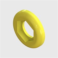 Yellow Nylon Panel Mount Colour Coded Ring