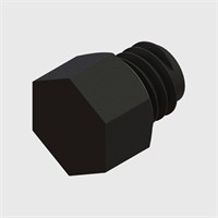 Black Nylon Blanking Plug, 10-32 UNF Male Thread
