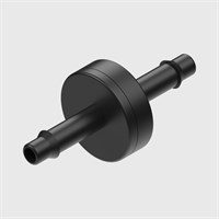 Black Nylon In-Line Filter, 55 to 74 Micron 304 Stainless Steel Mesh, 3/16" (4.8mm) ID Tube