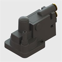 Flush Mount Adjustable Vacuum Piloted 3 Way Valve, Normally Closed, 1 – 5" Hg