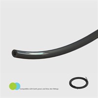 Black Polyurethane Tubing, 85 Shore A, 1/8" (3.2mm) ID x 1/4" (6.4mm) OD Tube - 15M - Compatible with Both Green and Blue Dot Fittings