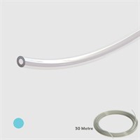 Clear Unreinforced PVC Tubing, 80 Shore A, 1/16" (1.6mm) ID x 1/8" (3.2mm) OD - 30M - Compatible with Blue Dot Fittings