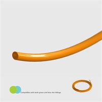 Orange Polyurethane Tubing, 95 Shore A, 3/32" (2.4mm) ID x 5/32" (4.0mm) OD Tube - 30M - Compatible with Both Green and Blue Dot Fittings