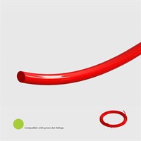 Red Nylon Tubing, 78 Rockwell R, 5/32" (4.0mm) ID x 0.236" (6.0mm) OD - 30M - Compatible with Green Dot Fittings