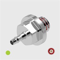 Nickel Plated Brass Easy barb 1/16" to 10-32 UNF Filters - Choose Seal and Micron Options