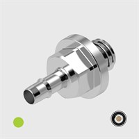 Nickel Plated Brass Easy Barb 3/32" to 10-32 UNF Filters - Choose Seal and Micron Options