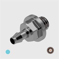 316 Stainless Steel 3/32" (2.4mm) ID Tube to 10-32 UNF Male Thread, Viton (FKM) Seal - Choose Seal and Orifice Options