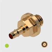 Brass Easy Barb 3/32" (2.4mm) ID Tube to 10-32 UNF Male Thread - Choose Seal and Orifice Options