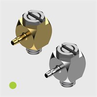 Easy Barb Elbow Banjo Adaptors, 1/16" to 10-32 UNF Male Thread - Various Materials