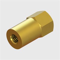 Brass Bodied Check Valve with an Internal Buna-N Duckbill, 10-32 UNF Female Ports, Cracking Pressure 1 psi