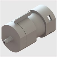 Grey Plastic Quick-Connect 1/4 Turn Coupling, Valved, 1/16" ID Barb to Female Socket Connector