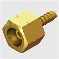 G3/8" Female Nut L/H x 1/4" Hosetail, Brass