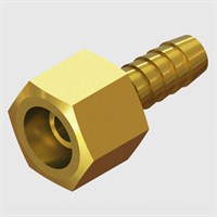 G3/8" Female Nut R/H x 3/8" Hosetail, Brass