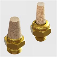 Long Body Style Brass Silencers, Sintered Bronze Element