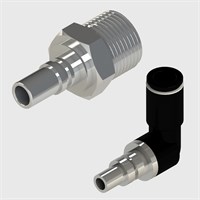 Plated Brass Coupling Plugs-Mini Push In