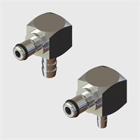 Chrome Plated Brass Elbow Plug Coupling - 1/8" Flow Thumb Latch - Non-Valved - Q2 Series