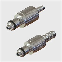 Chrome Plated Brass Coupling Plugs - 1/8" Flow Thumb Latch - Valved - Q2 Series