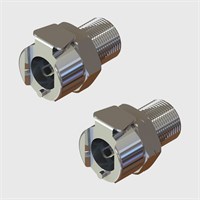 Chrome Plated Brass Coupling Sockets - 1/4" Flow Thumb Latch - Valved - Q4 Series