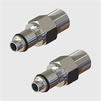 Chrome Plated Brass Coupling Plugs - 1/4" Flow Thumb Latch - Valved - Q4 Series