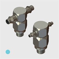 Nickel Plated Brass Swivel Elbow Adaptors - 10-32 UNF Male Thread (Pack of 5) - Various Sizes