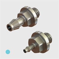 316 Stainless Steel Straight Standard Barb Adaptors 10-32 UNF Male Thread - Various Sizes