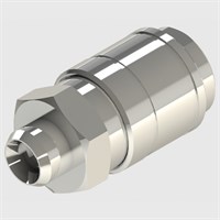 Quick-Connect Coupling, Valved, Mignon Profile, NP Brass body, 1/8" BSPP Male Threaded Socket