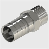 Quick-Connect Coupling, Socket, NP Brass, Internal Shut-off Valve, 1/8" BSPT Male Threaded Connector