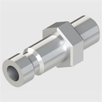 Quick-Connect Coupling, Mini Profile, NP Brass body, 1/8" BSPP Male Thread Plug
