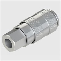 Quick-Connect Coupling, Mini Profile, NP Brass body, M5 Female Thread Socket