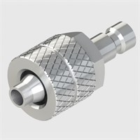 Quick-Connect Coupling, Mini Profile, NP Brass body, 6 mm OD/4 mm ID Rapid-Action Screw Plug