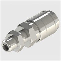 Quick-Connect Coupling, Valved, Mignon Profile, NP Brass body, 1/8" BSPP Male Thread Bulkhead Socket