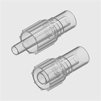 Acrylic High Flow Male and Female Bond-In 1/4" Shielded Connectors