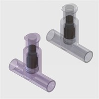 Luer Lock Access Needle Free T-Port Check Valves, Female Luer Lock, Bondable Tube Ports