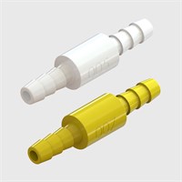 Orifice Restrictors with 5 micron filter, 1/8" Barbed Ports, Polycarbonate