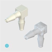 3/32" Barbs -  Square Grip Body Equal Elbow Connectors - Various Materials