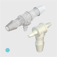 1/8" Barbed Leg - Tee Reducing Connectors - Various Materials