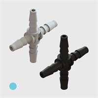 1/16" Multi-Barb Tube to Tube Crosses - Various Materials