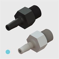 10-32 UNF x 1/16" Multi-Barb Thread to Tube Straights - Various Materials